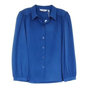 & Other Stories Blue Button Down Blouse Shirt Women's Size 6 NEW